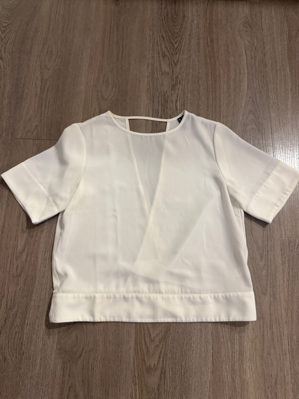 Valette White Short Sleeve Boxy Blouse
